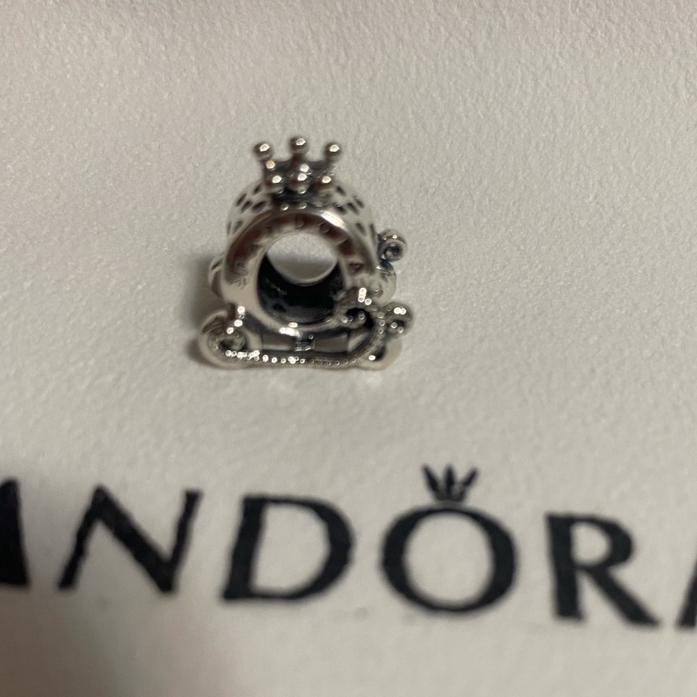Pandora Silver Crown Charm - Picture 7 of 11